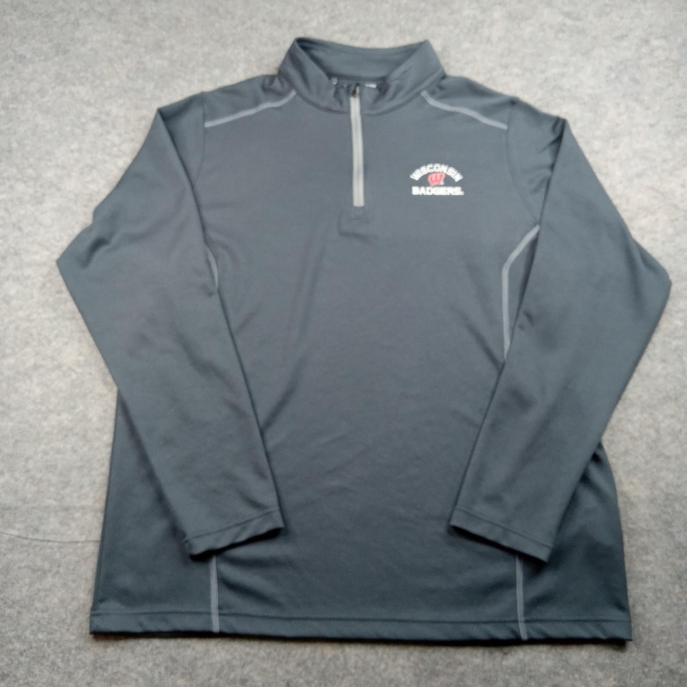 Wisconsin Badgers Pullover Mens 2XL Quarter Zip NCAA College Football Sweatshirt